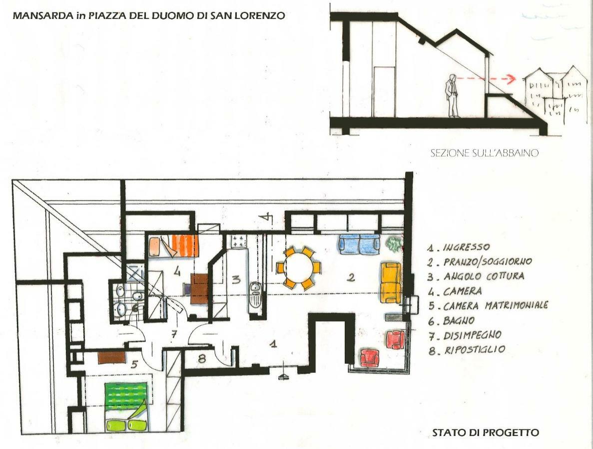 Loft Fronte Cattedrale Lejlighed Genova Eksteriør billede